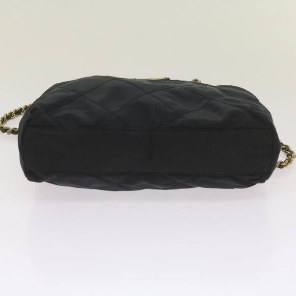 PRADA Quilted Chain Shoulder Bag Nylon Navy Auth ar11409 - Picture 5 of 16